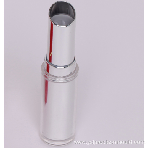 Silver plastic lipstick bottles